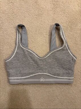 ALO Heart Throb Bra Heather Grey